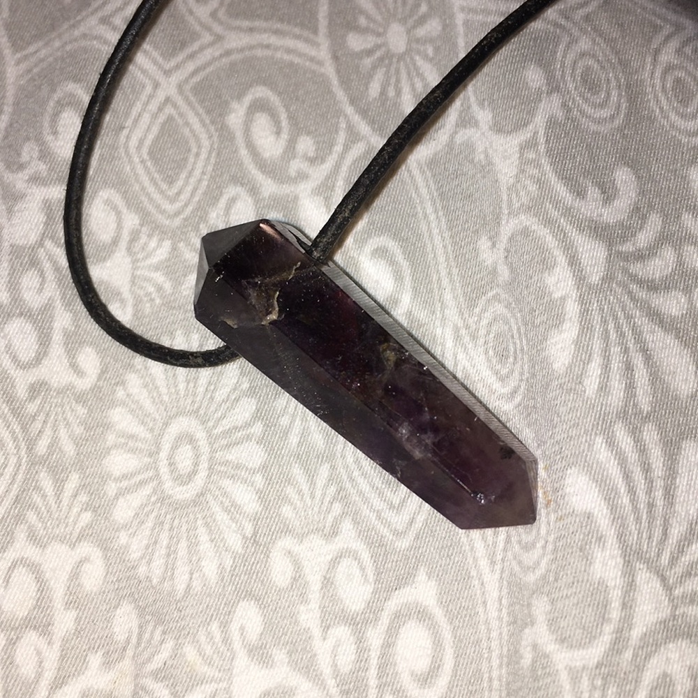 Dark Amethyst Crystal Necklace